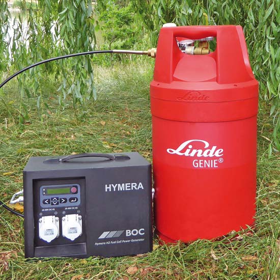GENIE Cylinder fuel with HYMERA  hydrogen fuel system