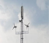 LE600 wind turbines on site high up on radio mast