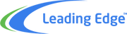 Leading Edge Power logo green and light blue swoosh